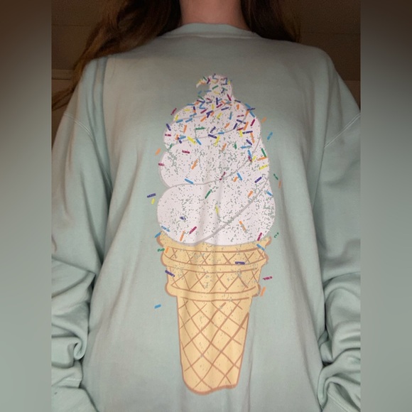 Living Fully by Mallory Ervin ice cream sweatshirt - Picture 2 of 5